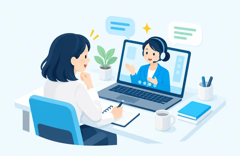無料ウェビナーの様子を表したイラスト